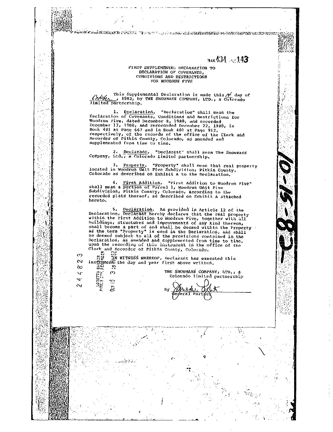 Community Association Declarations First Supplement